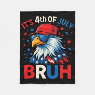 Grappige 4 juli Adelaar Bruh Amerikaan Fleece Deken