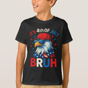 Grappige 4 juli Adelaar Bruh Amerikaan T-shirt