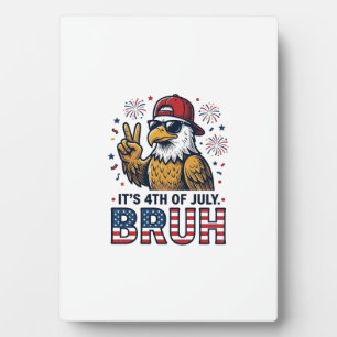 Grappige 4 juli Adelaar Bruh Patriottische Shirt O Fotoplaat