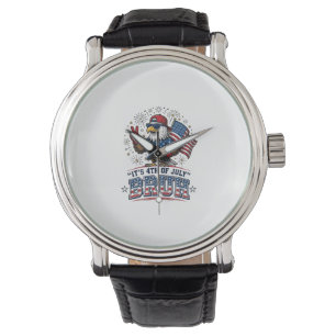 Grappige 4 juli Adelaar Bruh Patriottische Shirt O Horloge