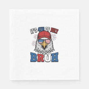 Grappige 4 juli Adelaar Bruh Patriottische Shirt O Servet
