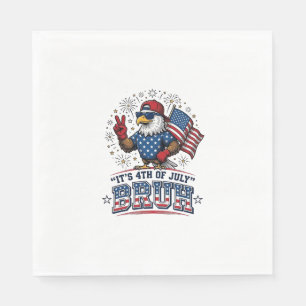Grappige 4 juli Adelaar Bruh Patriottische Shirt O Servet