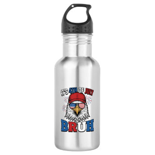 Grappige 4 juli Adelaar Bruh Patriottische Shirt O Waterfles