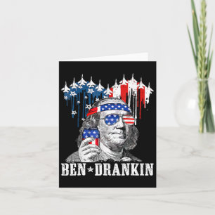 Grappige 4 juli Ben Drankin Patriottisch Kaart