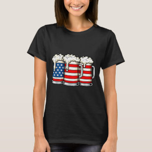 Grappige 4 juli bier-lievende vader drinkende mann t-shirt