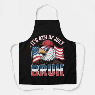 Grappige 4 juli Bruh Patriottische Adelaar Schort