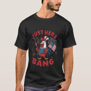 Grappige 4 juli hier om op de Amerikaanse vlag te T-shirt