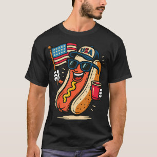 Grappige 4 juli hotdog viering van Onafhankelijkhe T-shirt