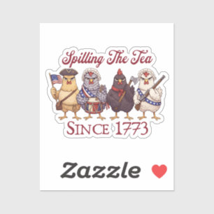 Grappige 4 juli Kippen die Thee Morsen Sinds 1773 Sticker