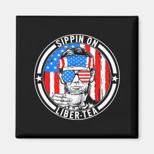 Grappige 4 juli lurken aan liber-thee vrijheid usa magneet