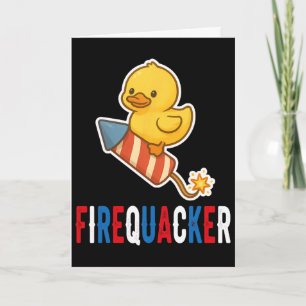 Grappige 4 juli rubber eend vuurwerk ' Patriot Kaart