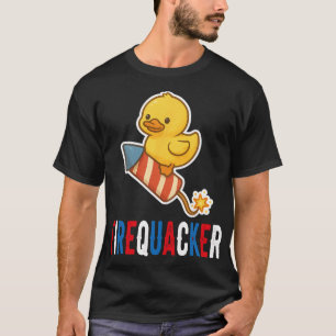 Grappige 4 juli rubberen eend vuurwerk 'Patriot T-shirt