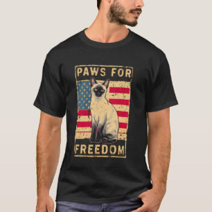 Grappige 4 juli Siamees kattenliefhebber Amerikaan T-shirt