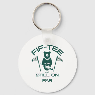 Grappige 50e verjaardag Golfer Vintage 1975 Golfli Sleutelhanger