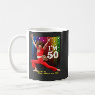 Grappige 50e verjaardag Kick & Stretch Sally O'Mal Koffiemok