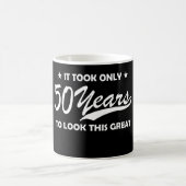 Grappige 50e verjaardag Retro typografie Koffiemok (Center)