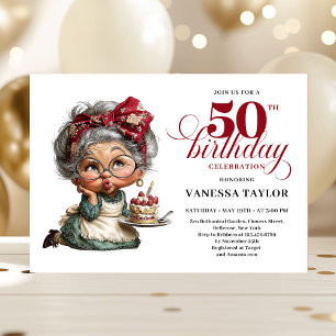 Grappige 50e verjaardag vrouw whimische feestkaart kaart