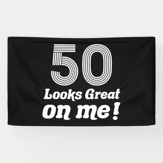 Grappige 50ste verjaardag voor haar spandoek (Horizontaal)