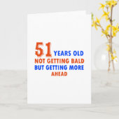 grappige 51 jaar verjaardags kaart (Gele Bloem)