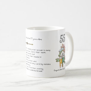GRAppige 55e huwelijksverjaardag eenhoorns op maat Koffiemok