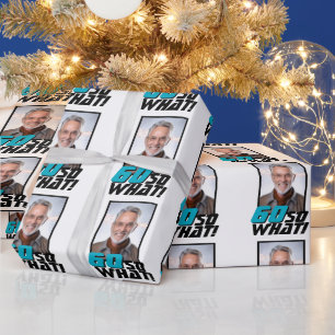 Grappige 60 dus wat Quote Foto 60ste verjaardag Cadeaupapier