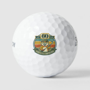 Grappige 60e verjaardag golfballen