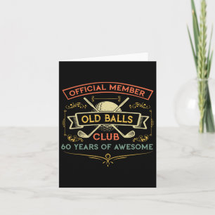 Grappige 60e verjaardag oude club 60 jaar oude gol kaart