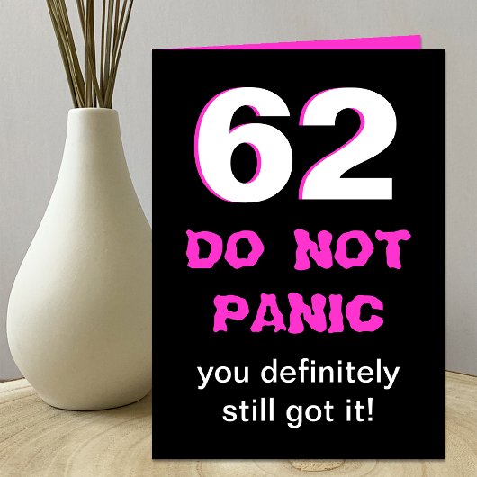Grappige 62e Verjaardag Kaart voor Vrouwen