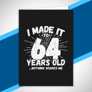 Grappige 64e verjaardagsquote Sarcastisch 64 jaar Kaart