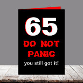 Grappige 65e Verjaardag Kaart voor Mannen