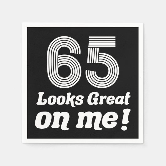 Grappige 65e verjaardag voor haar servet (Voorkant)