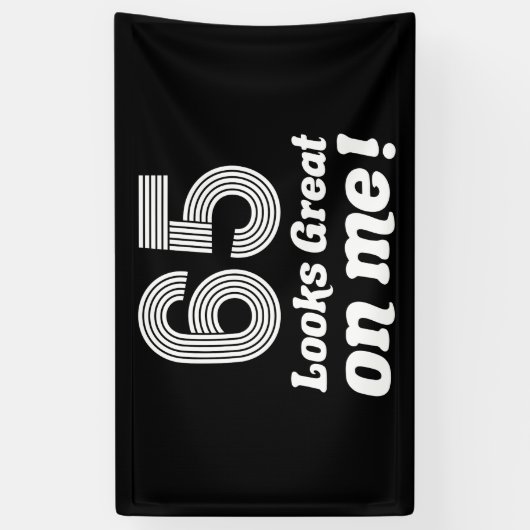 Grappige 65e verjaardag voor haar spandoek (Verticaal)