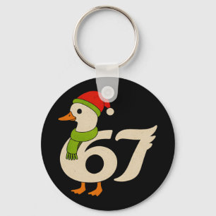 Grappige 67 Gans Kerstmis 6 7 Meme Eend Kerstman H Sleutelhanger
