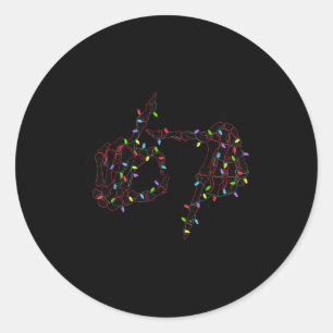 Grappige 67 Hand Zes Zeven Meme Brainrot Kerstmis Ronde Sticker
