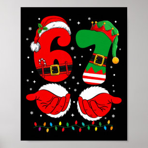 Grappige 67 Kerstmis 6 7 Meme Zes Zeven Voor Jonge Poster