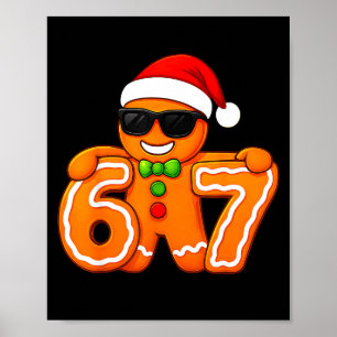 Grappige 67 Kerstmis 6 7 Peperkoek Zes Zeven Voor Poster