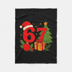 Grappige 67 Kerstmis 6 7 Zes Zeven Meme 6 7 Matchi Fleece Deken