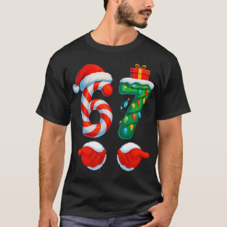 Grappige 67 Kerstmis 6 7 Zes Zeven Meme Kinderen M T-shirt