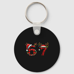 Grappige 67 Kerstmis Zes Zeven Meme Brainrot Kerst Sleutelhanger