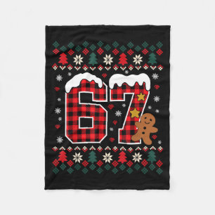 Grappige 67 kerstpyjama shirt zes zeven meme Br Fleece Deken