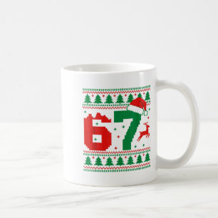 Grappige 67 Meme 6 7 Lelijke Kersttrui Kinderen Ma Koffiemok