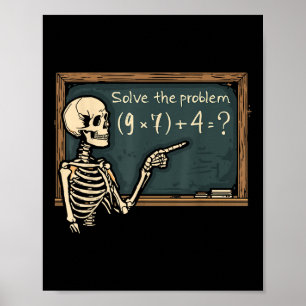 Grappige 67 Meme Brainrot Grap Halloween Skelet Ma Poster