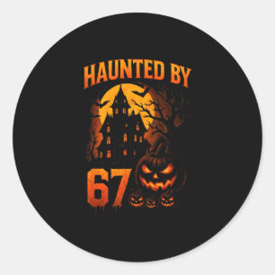 Grappige 67 Meme Halloween Griezelen Spooky Zes Ze Ronde Sticker