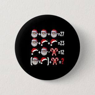 Grappige 67 Meme Kerstman Kerstboom Wiskunde Leraa Ronde Button 5,7 Cm