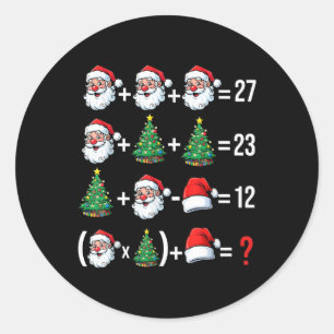Grappige 67 Meme Kerstman Wiskunde Docent Kerst Py Ronde Sticker