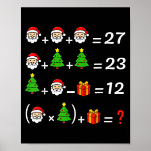 Grappige 67 Meme Kerstmis Wiskunde Docent Kerstman Poster