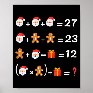 Grappige 67 Meme Kerstmis Wiskunde Docent Kerstman Poster