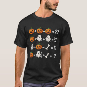 Grappige 67 Meme Pompoen Geest Wiskunde Docent T-shirt