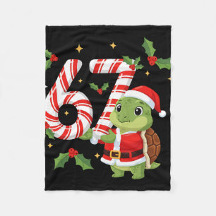 Grappige 67 Meme Schildpad Kerstmis Pjm Mannen Vro Fleece Deken