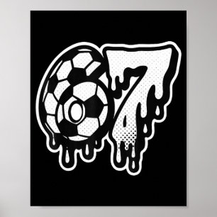 Grappige 67 Meme Slang Voetbal Ijs Drip Zes Zeven Poster